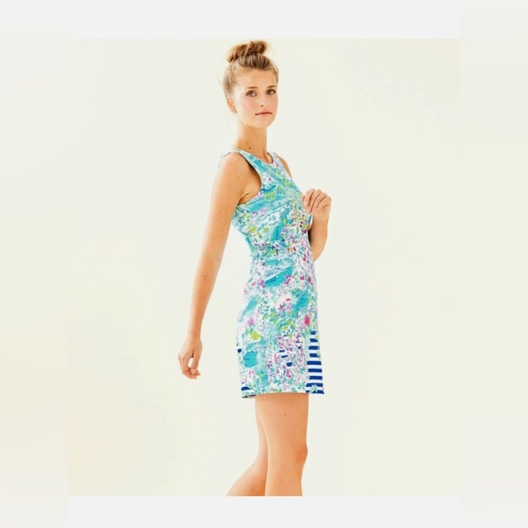 Lilly Pulitzer Marli Postcards From Positano Engineered Stretch Crepe Dress Sz 2 - Picture 12 of 16